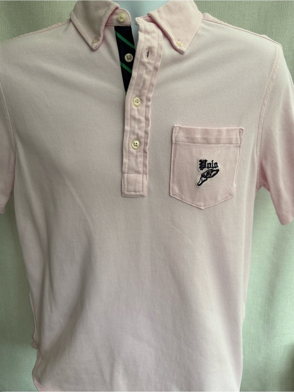 Polo by Ralph Lauren Pink Polo Shirt with Navy Embroidered Logo